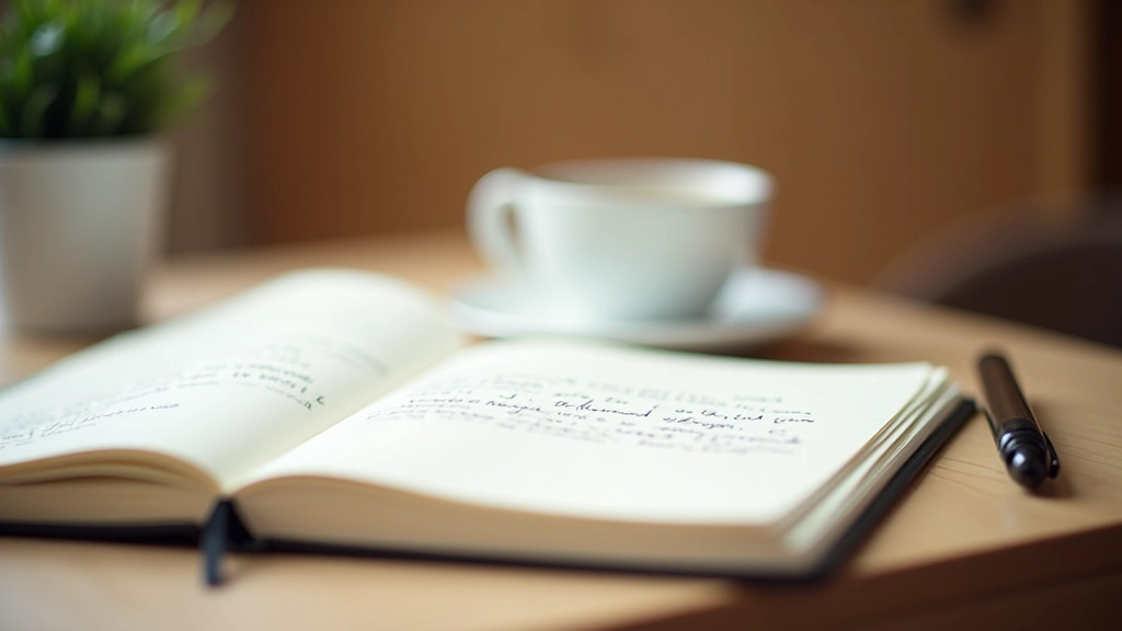 Osobní deník s poznámkami a refleksemi, psaní vlastnoručně