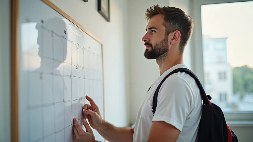 Osoba si zapisuje denní výzvy a úkoly