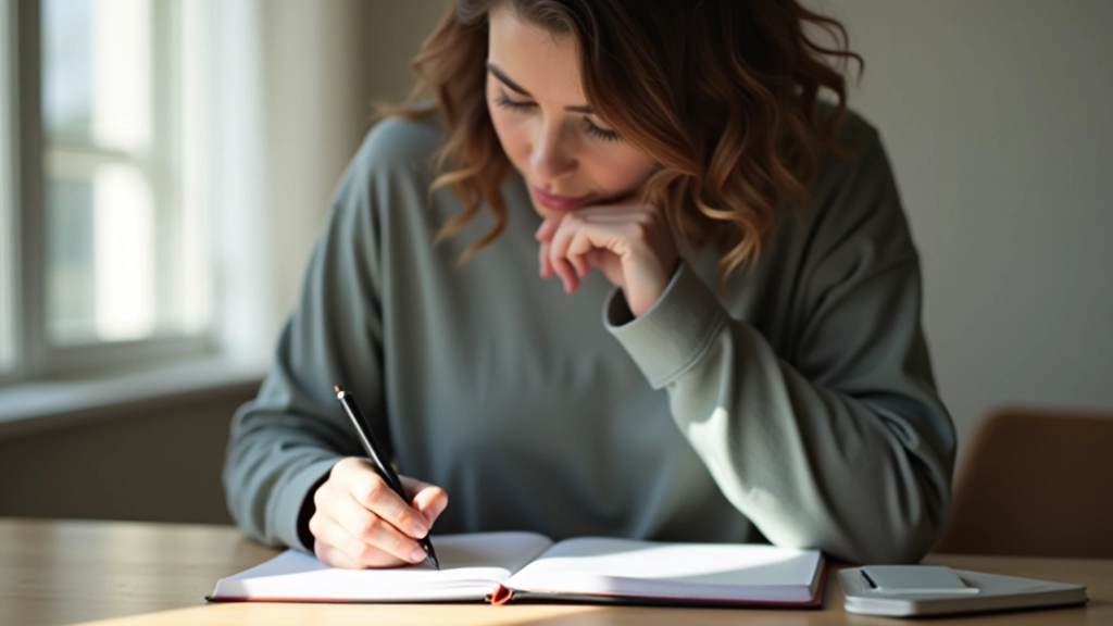 Osoba s notebookem pracující na osobním rozvoji